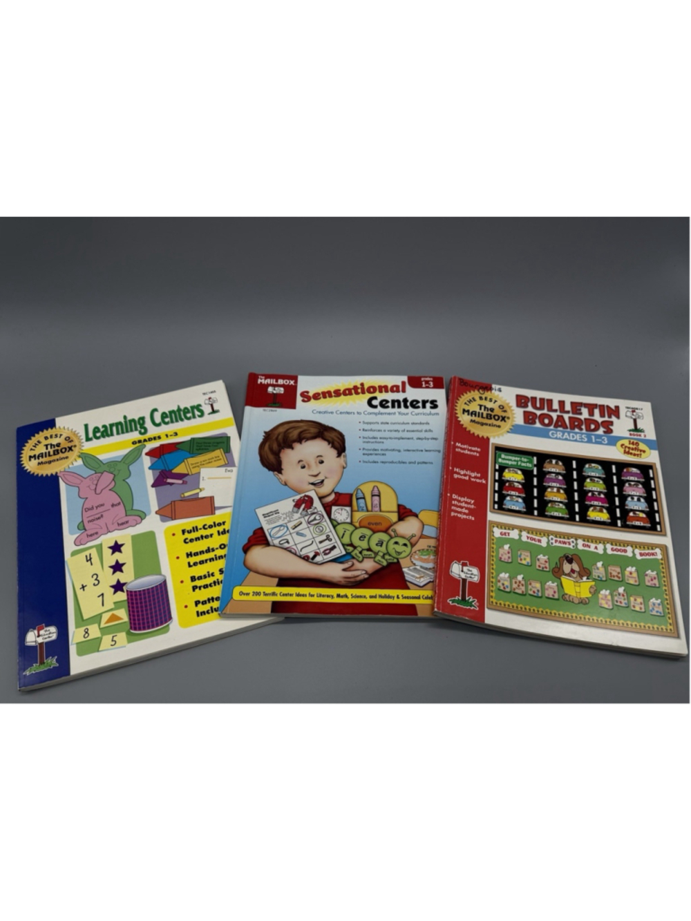 Lot of 3 The Mailbox Magazine Teacher Resource Books Centers Bulletin Boards 1-3